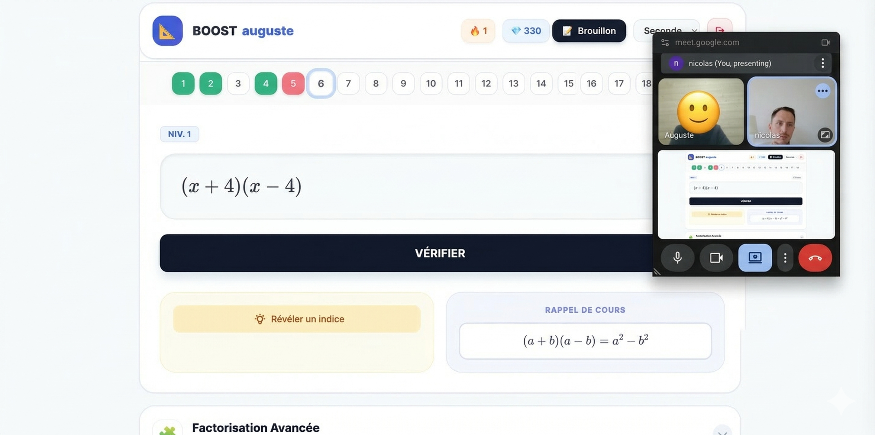 Soutien scolaire en visio
